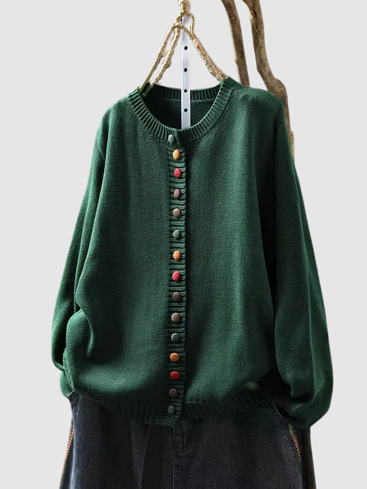 Callie™ - Kofta med Färgade Knappar