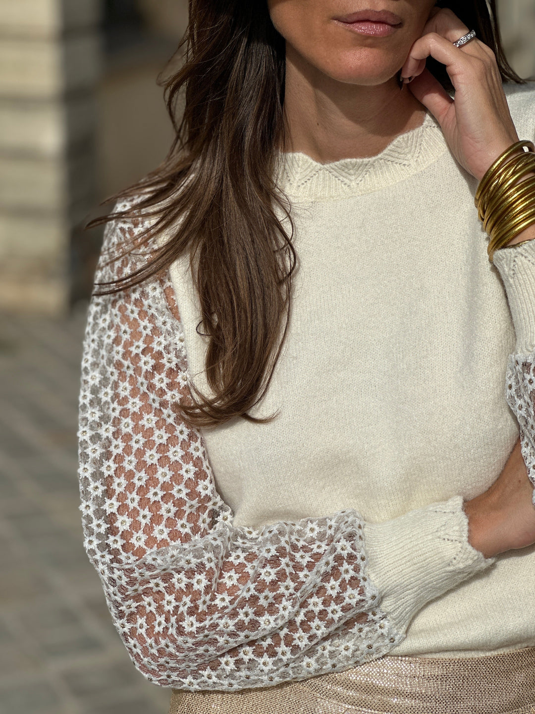 Horiane | Maille brodée délicate et féminine