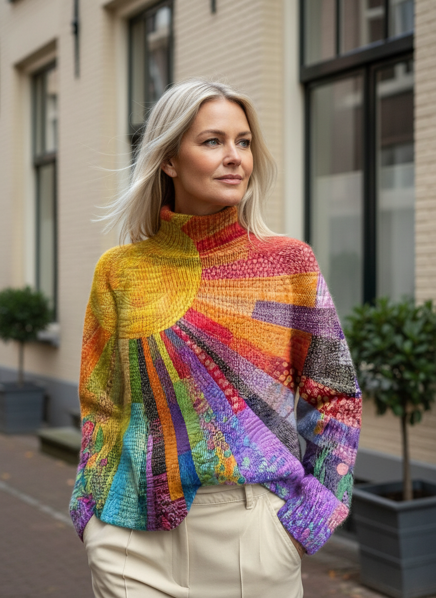 Jovira™ - Gladfärgad Polokrage Tröja